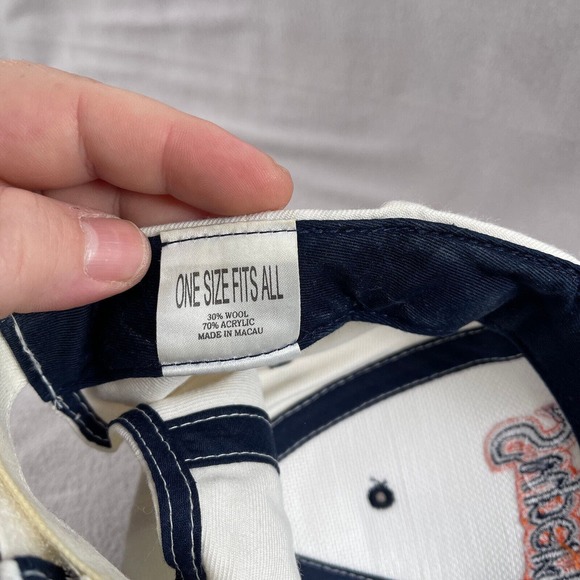 Super Bowl XXXV Hat Mens OS White Wool Baltimore Ravens NY Giants‎ Y2k - Picture 10 of 12